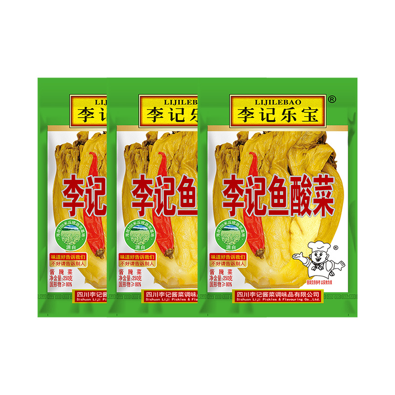 李记乐宝李记鱼酸菜250gx3袋
