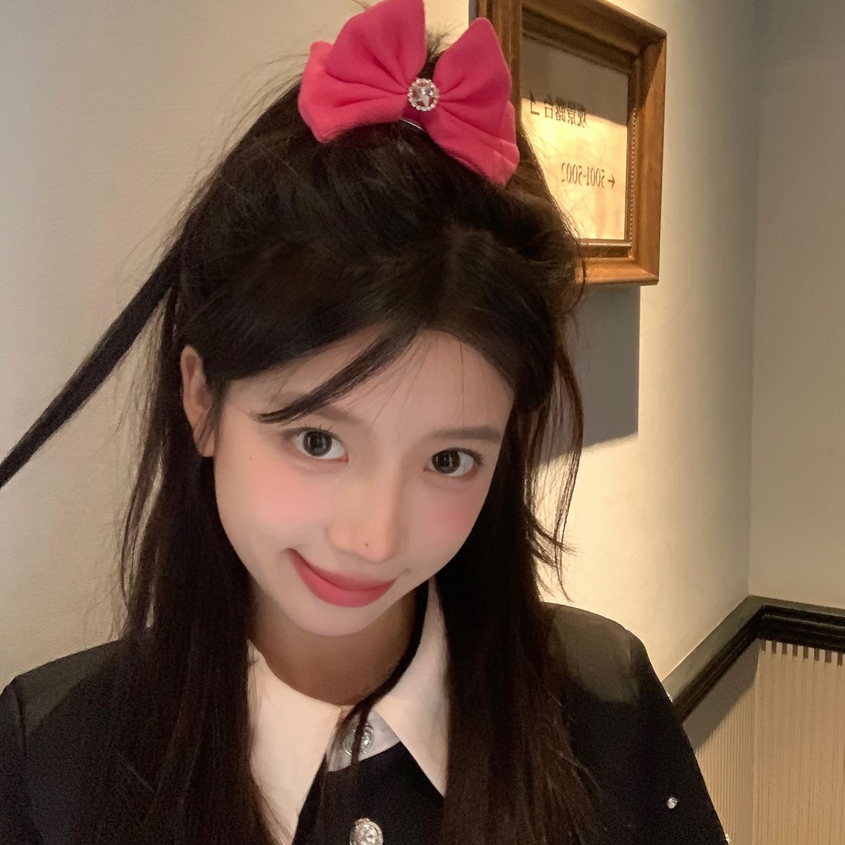 霓虹甜心 美少女立体蝴蝶结发夹星星水钻顶夹网红高级感发卡发饰