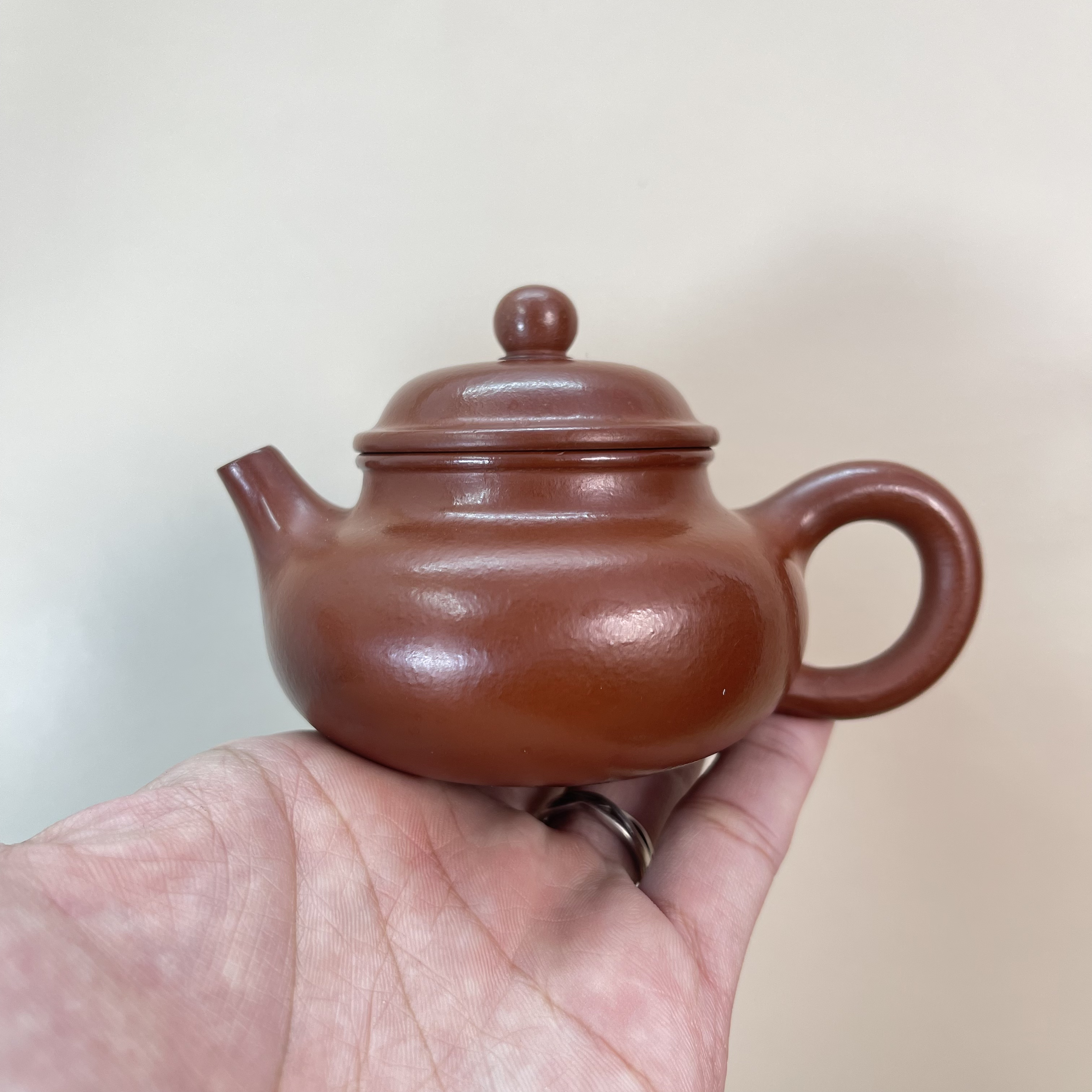 紫砂原矿潮州手拉壶水磨朱泥容天壶100c全手易泡养出水好密封家用