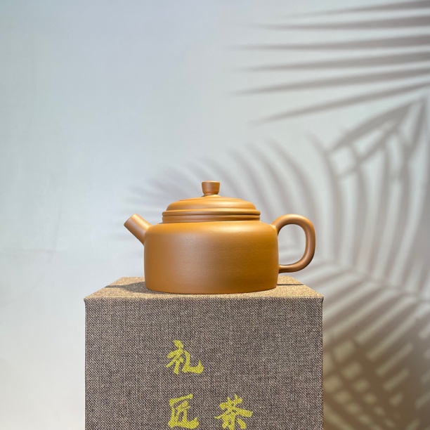 紫砂壶原矿130cc德钟壶潮州手拉壶紫砂鸡蛋黄泥家用纯手工手拉壶