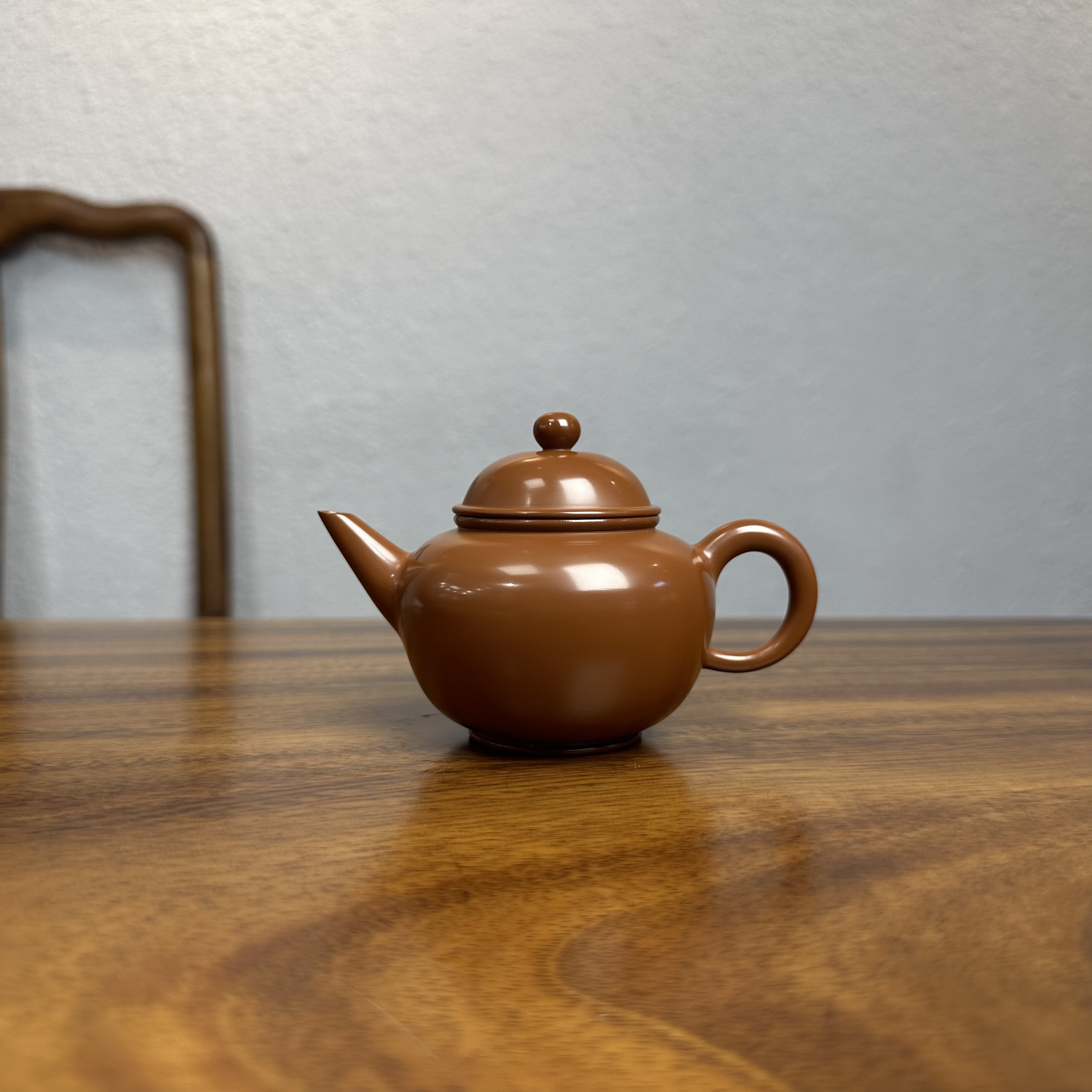 潮州手拉壶高工水磨水平壶朱泥手拉壶实用薄胎潮汕功夫茶具朱泥壶