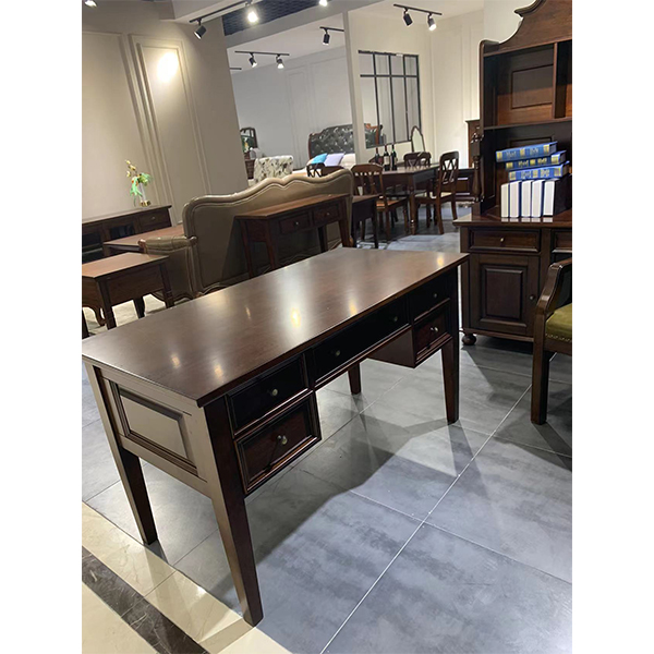 【在线】厂家直销美式学习书桌实木书桌书房学生书台1350*680*770mm