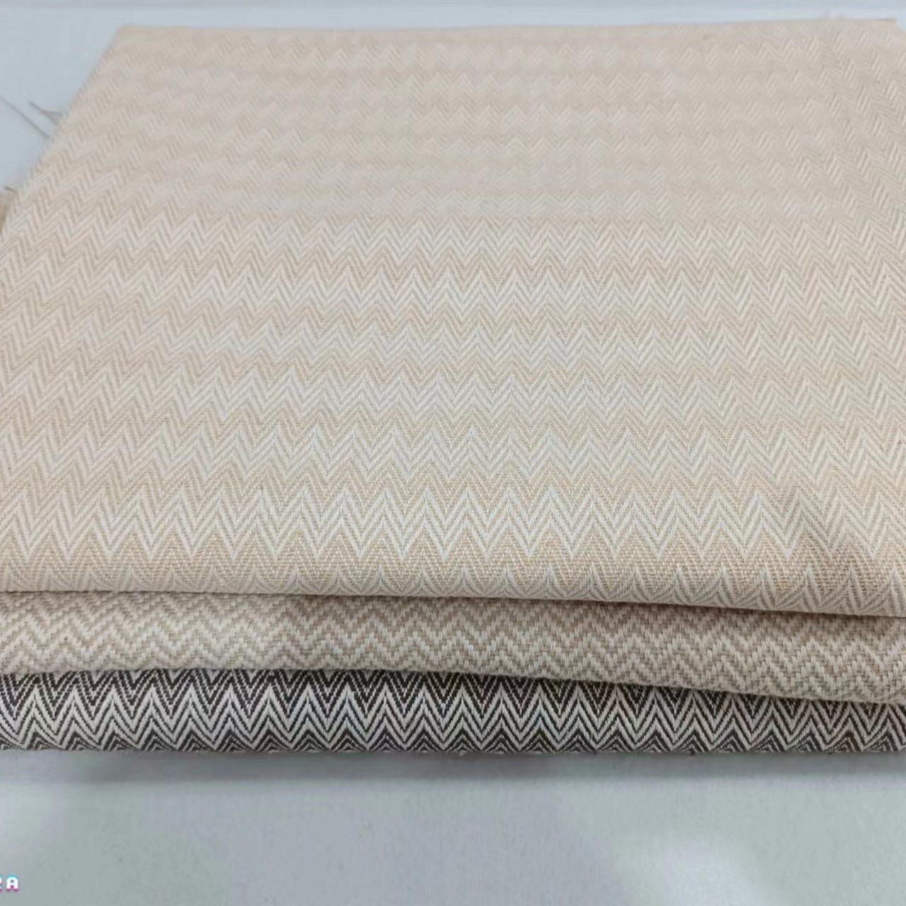 粗麻复合人字纹鞋材，箱包玩具工艺品装饰，棉麻面料 