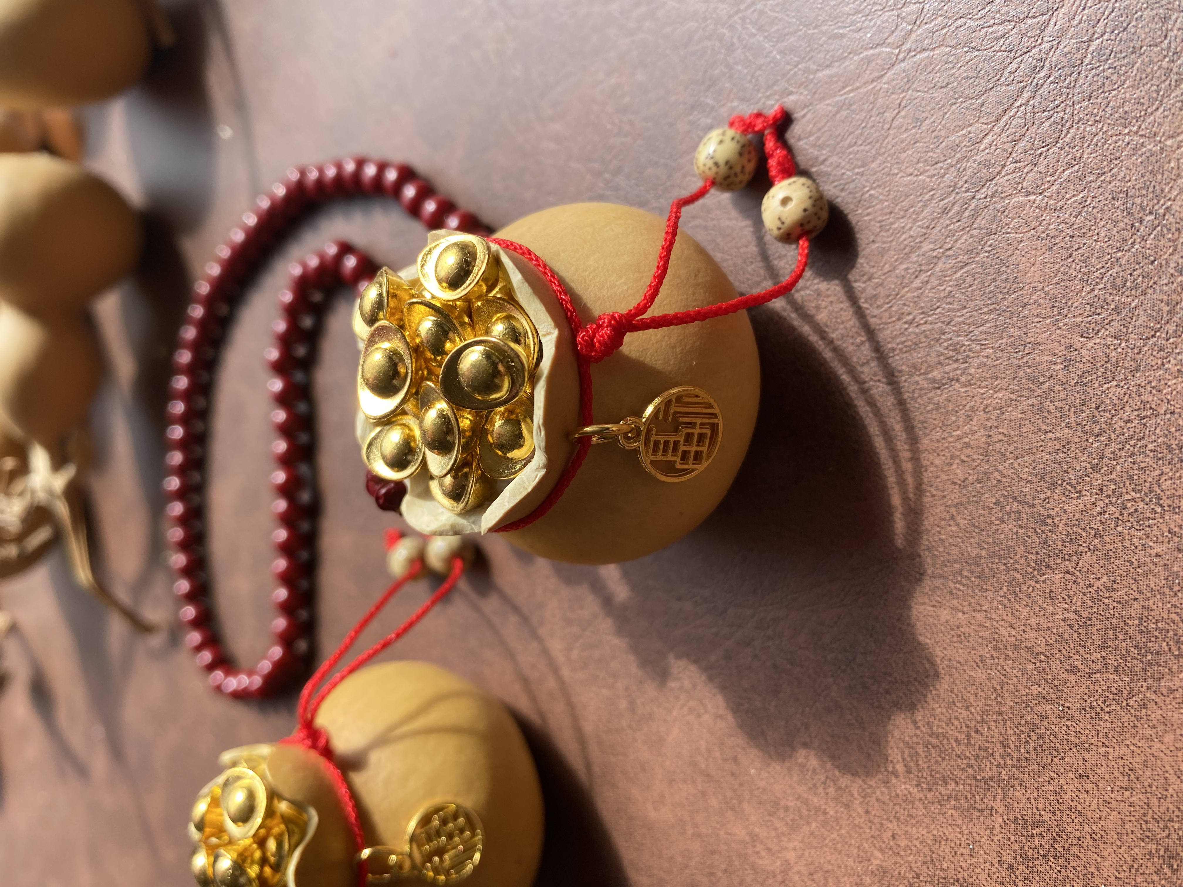 福禄聚宝盆车挂件男女平安原创福袋葫芦