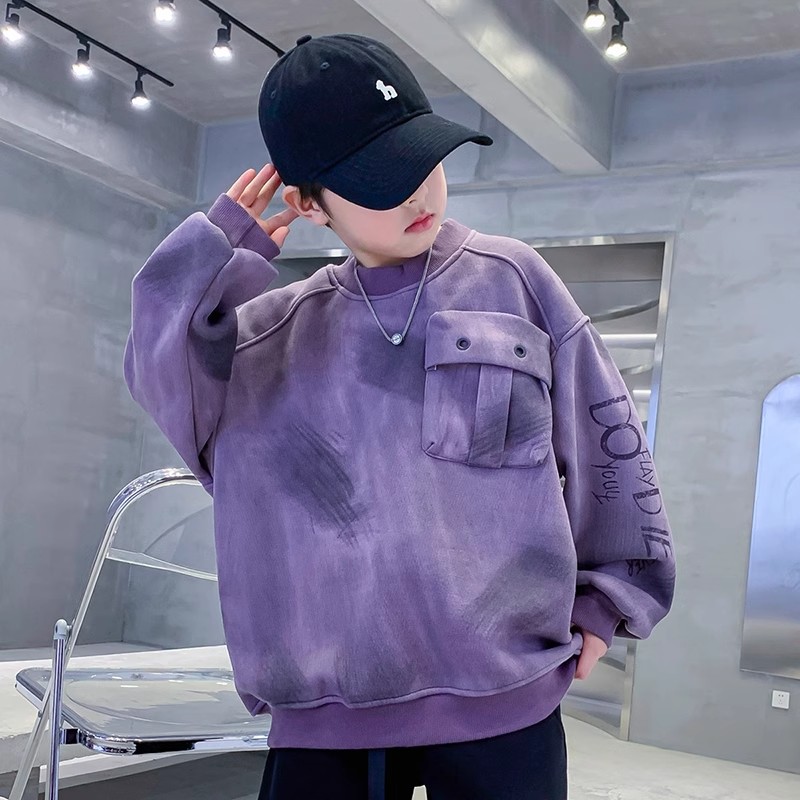 男童加绒卫衣一体绒2024新款儿童打底衫加厚男孩秋冬上衣帅气时髦