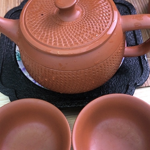 紫砂壶茶具汗瓦2杯