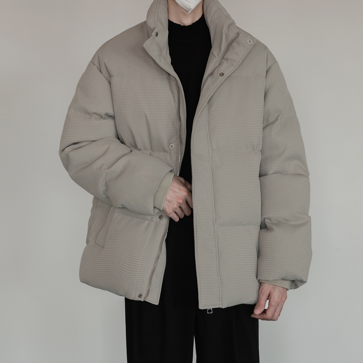 羽绒服男2024冬季新款加厚保暖潮牌宽松羽绒衣日系立领面包服外套