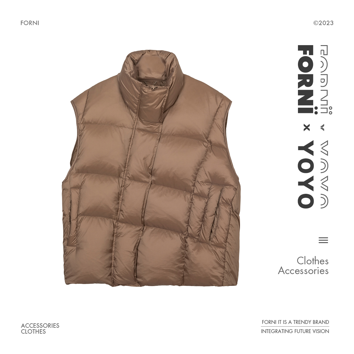 FORNI x YOYO 菱格羽绒马甲