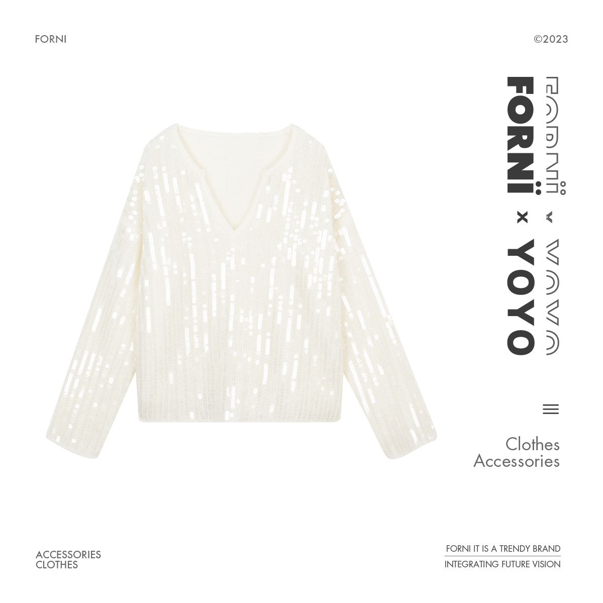 Queen line 南欧海岸风 重工闪闪亮片希腊领针织衫