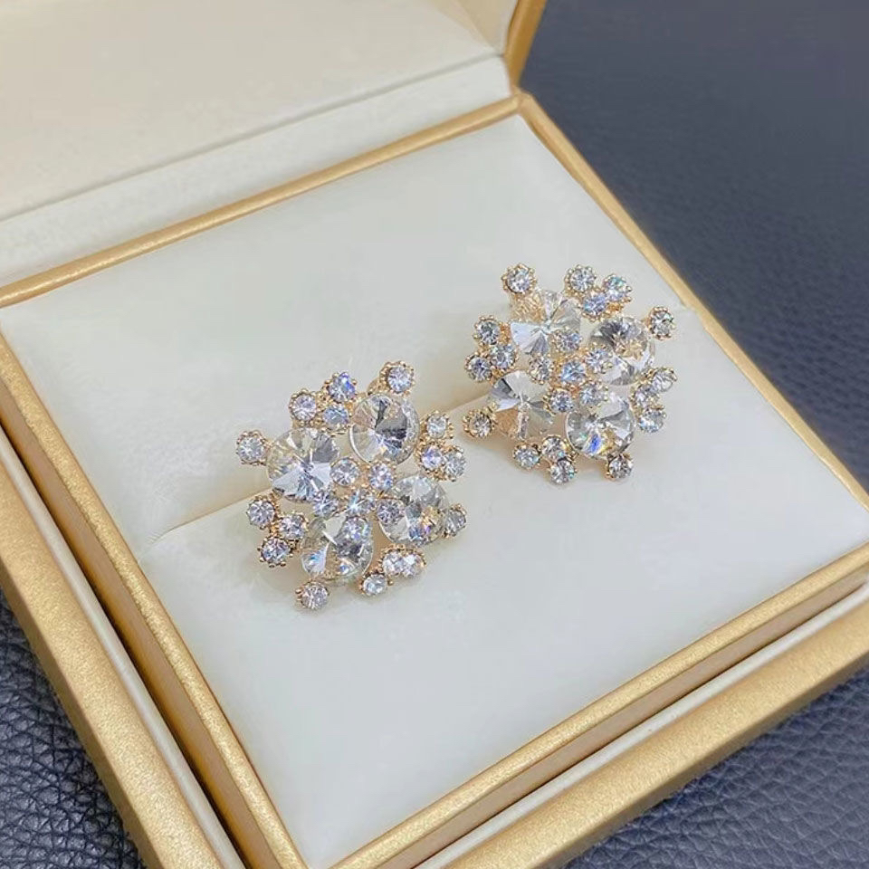 925银针耳环 925银针耳环 绽放烟花-耳钉轻奢百搭22号时尚