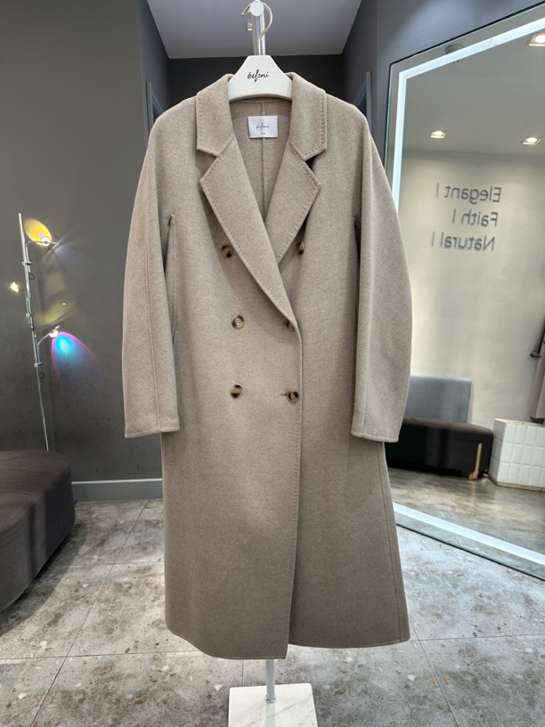 专柜2024冬款白月光大衣1FA370371-1