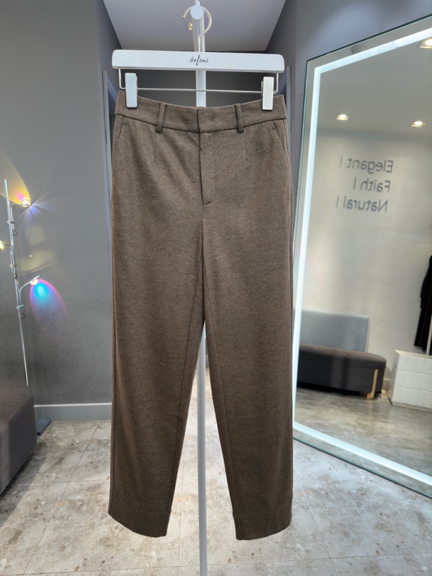 专柜2024冬款舒卷棕休闲裤1FA351515G