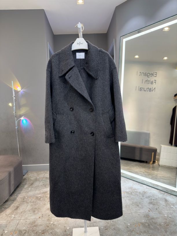 专柜2024冬款沉檀灰大衣1FB170381