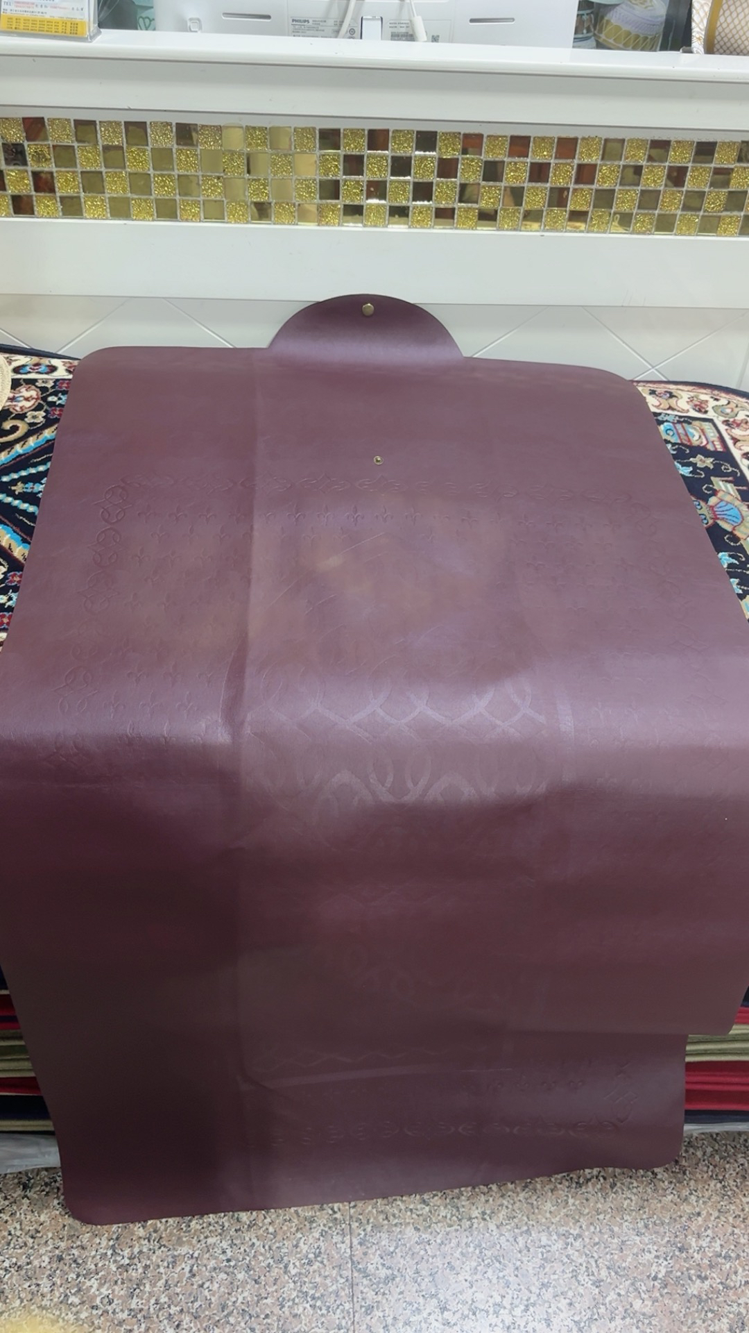 主播推荐精致出口便携旅游手工水晶绒功课毯拜毯地毯纯色