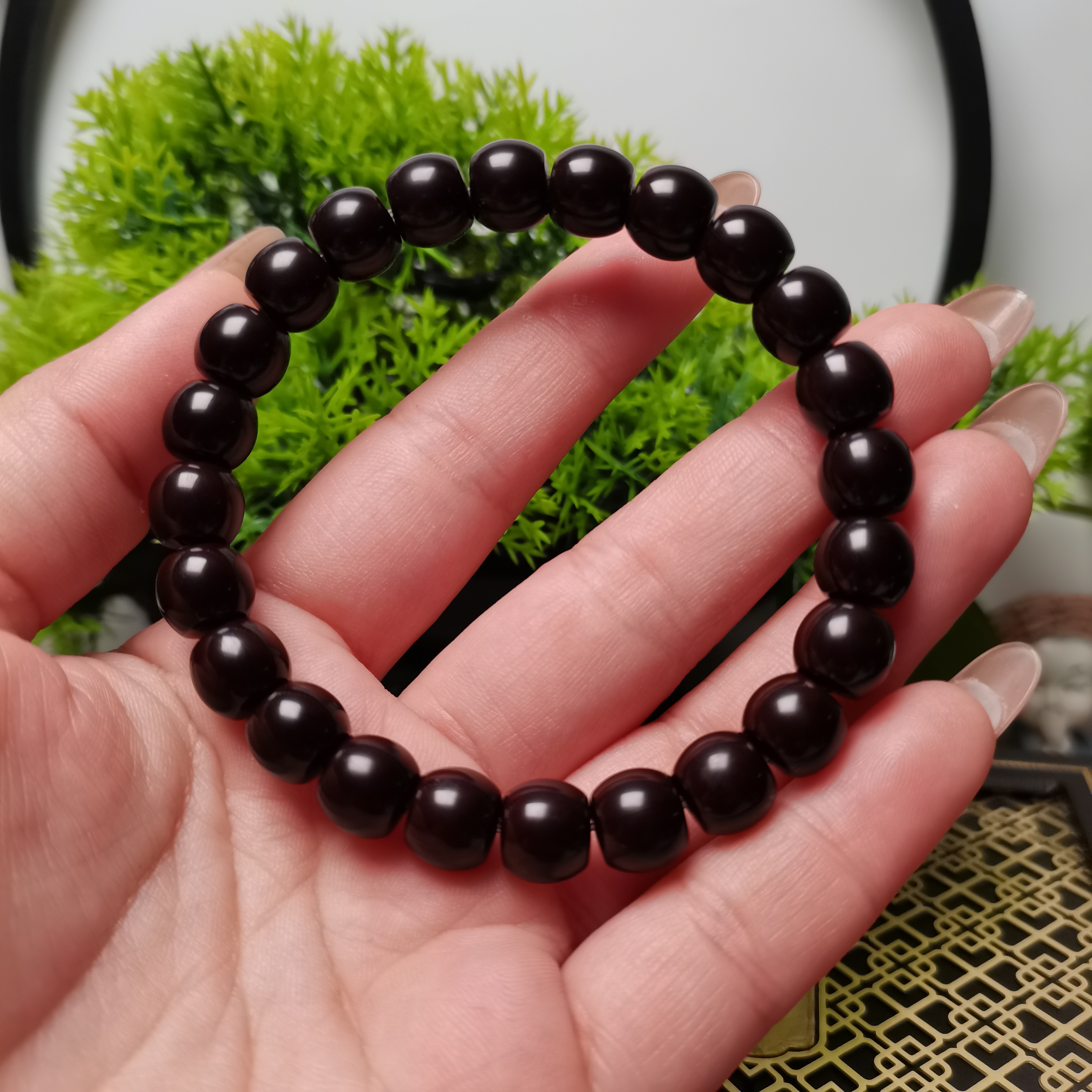 猴头玉化串回血串直切手串尺寸0.9