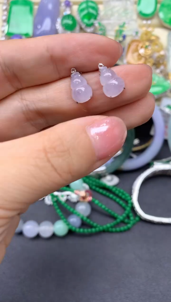 【闪购商品】翡翠耳饰18K金镶嵌312-中国好珍宝