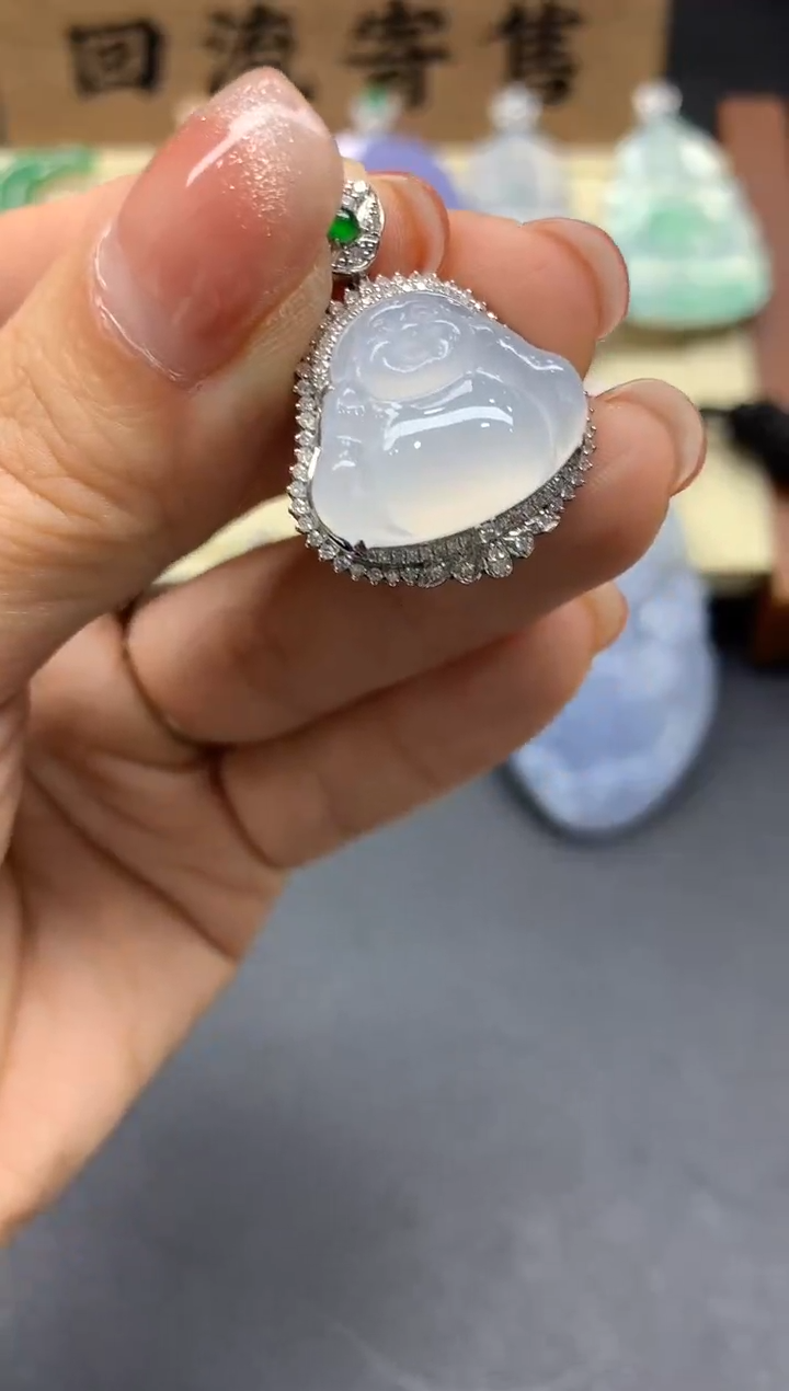 【闪购商品】翡翠吊坠18K金镶嵌265-多人1