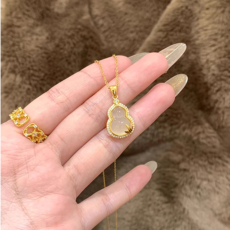 钛钢项链 新中式国风高级感葫芦项链女百搭不掉色时尚百搭坠链