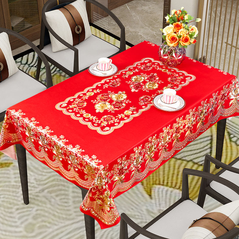 加厚餐桌布防水防油防烫pvc长方形桌布台布家用酒店防污免洗桌布
