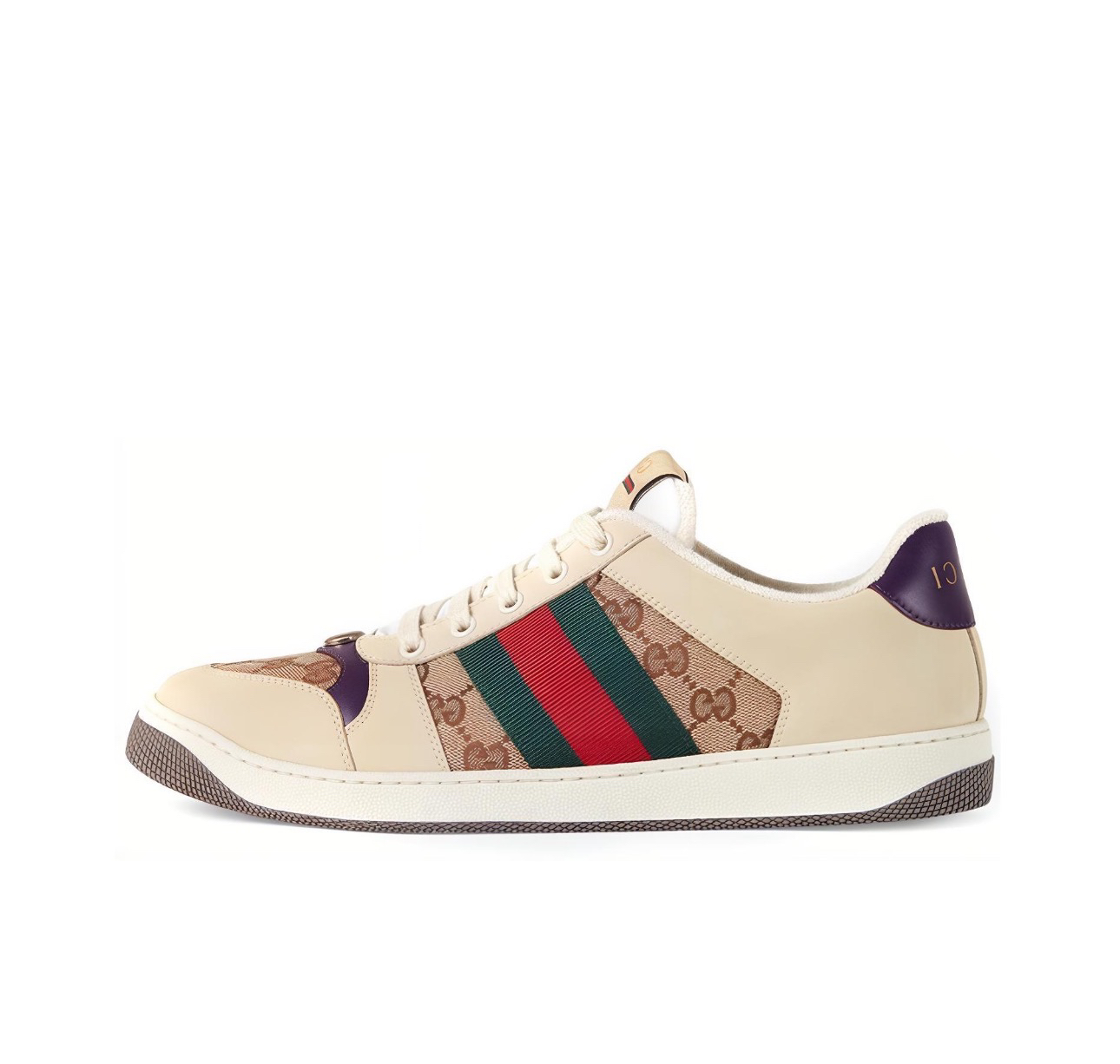 未使用 GUCCI/古驰 Screener GG 珐琅  女款 乌木色运动鞋 