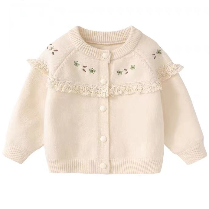 女童毛衣针织开衫春秋款2025新款洋气宝宝外套儿童公主毛线衣秋装