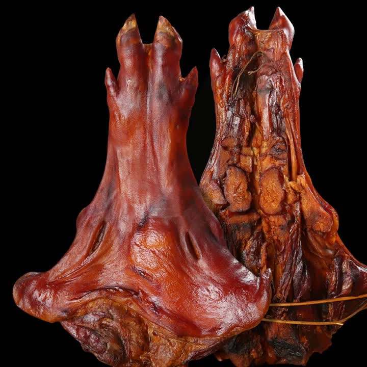 四川正宗传统特色柴火烟熏腊猪蹄猪脚营养储存