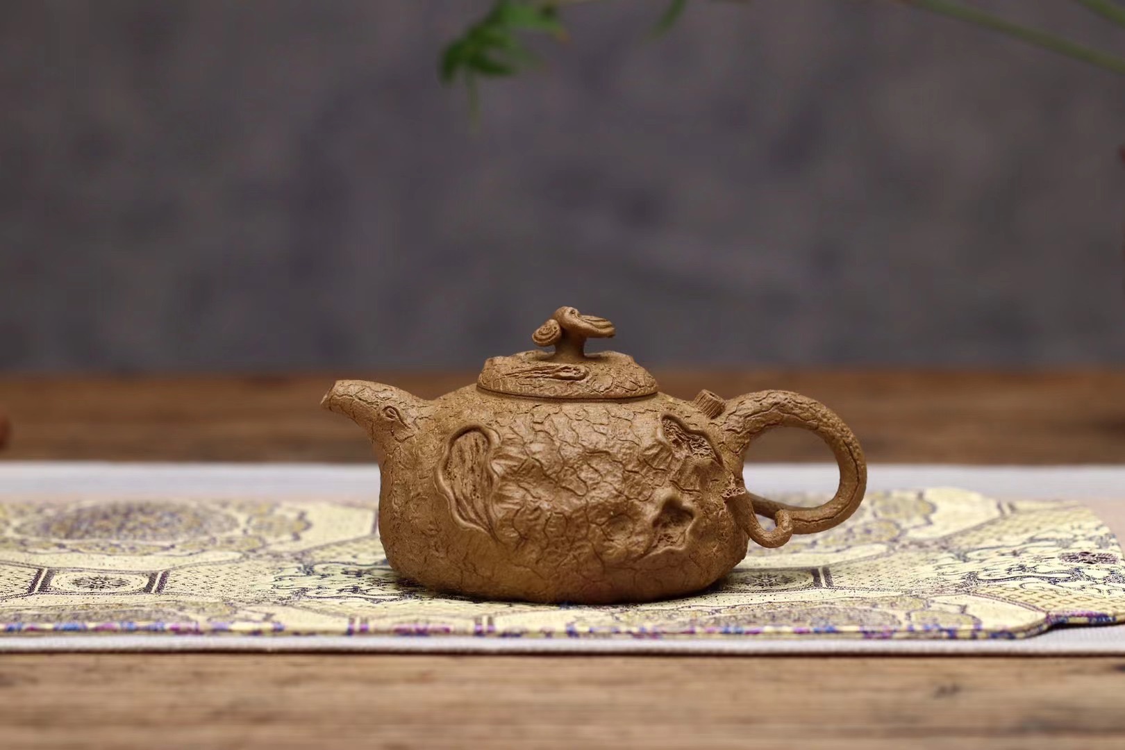 馨悦茗壶 精工作品 灵芝供春 老段泥 260毫升 供春壶