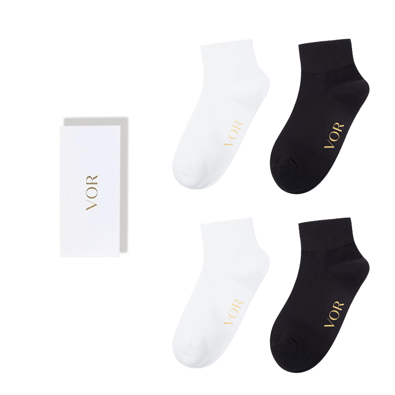 冬姐精选 VOR 黑白色 4双装 FL001010 袜子
