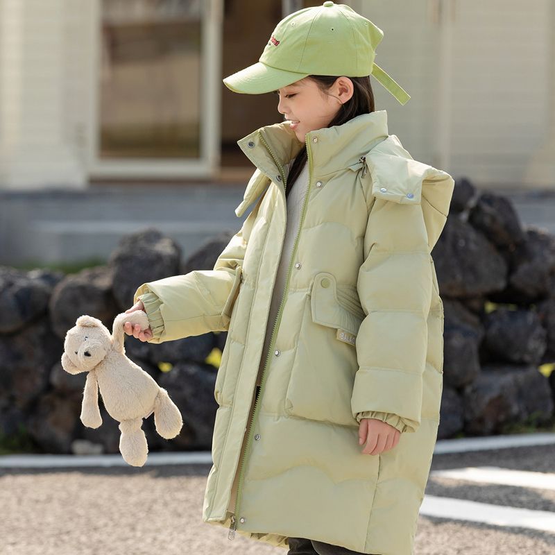 新品巴拉巴拉2023新款韩版儿童羽绒服女童中长款洋气中大童冬季加