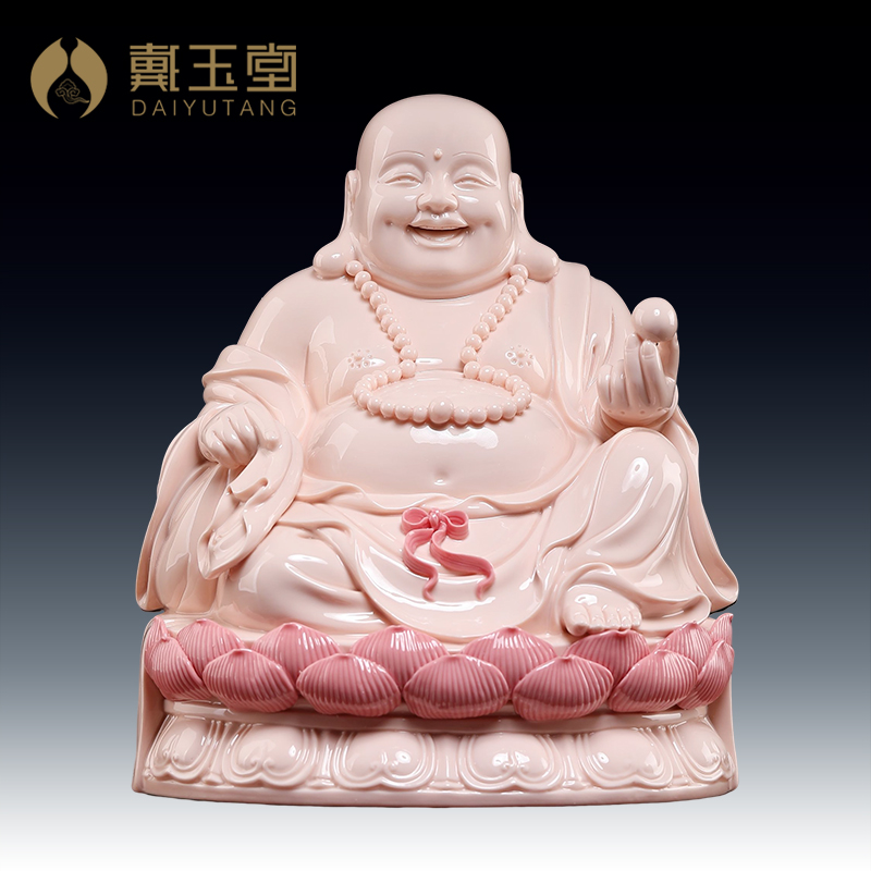 戴玉堂德化陶瓷弥/勒雕塑艺术品布袋和尚家用大肚弥/勒客厅装摆件