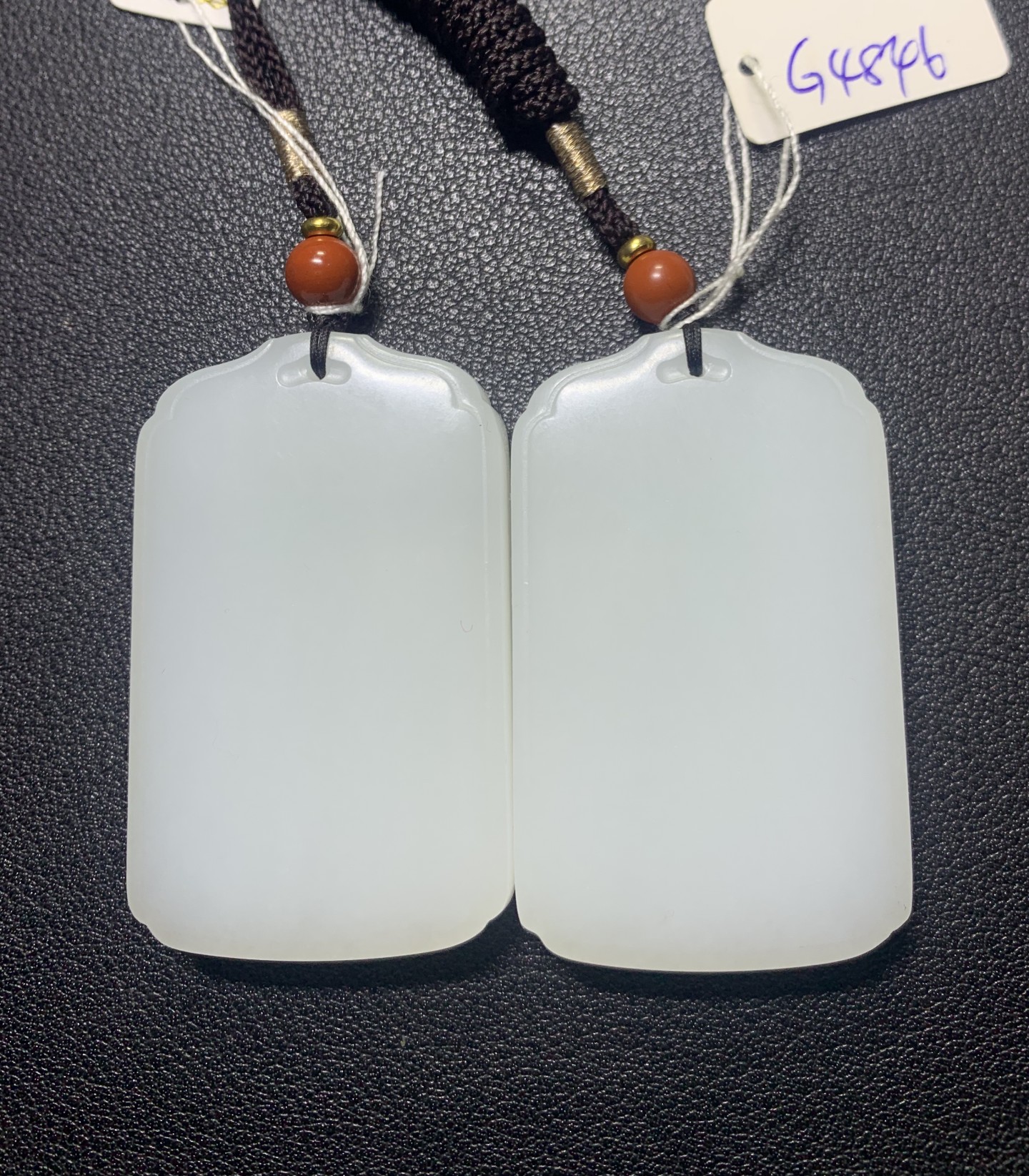 新疆和田玉无字牌对牌（两个）