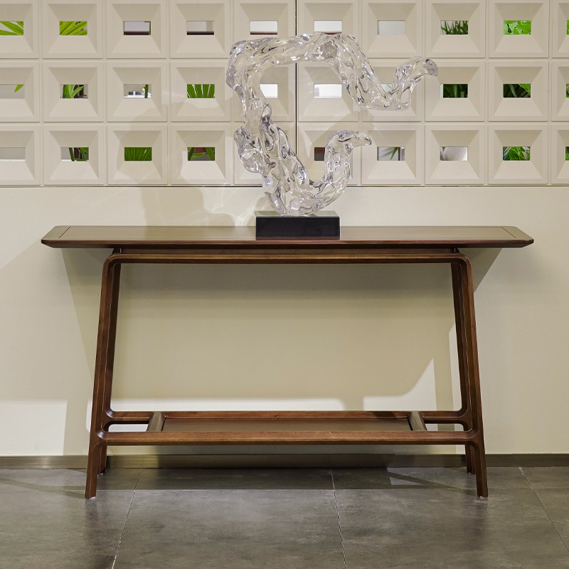 久阅简约风格客厅玄关柜装饰架古典禅意条案门厅边储物柜展示柜