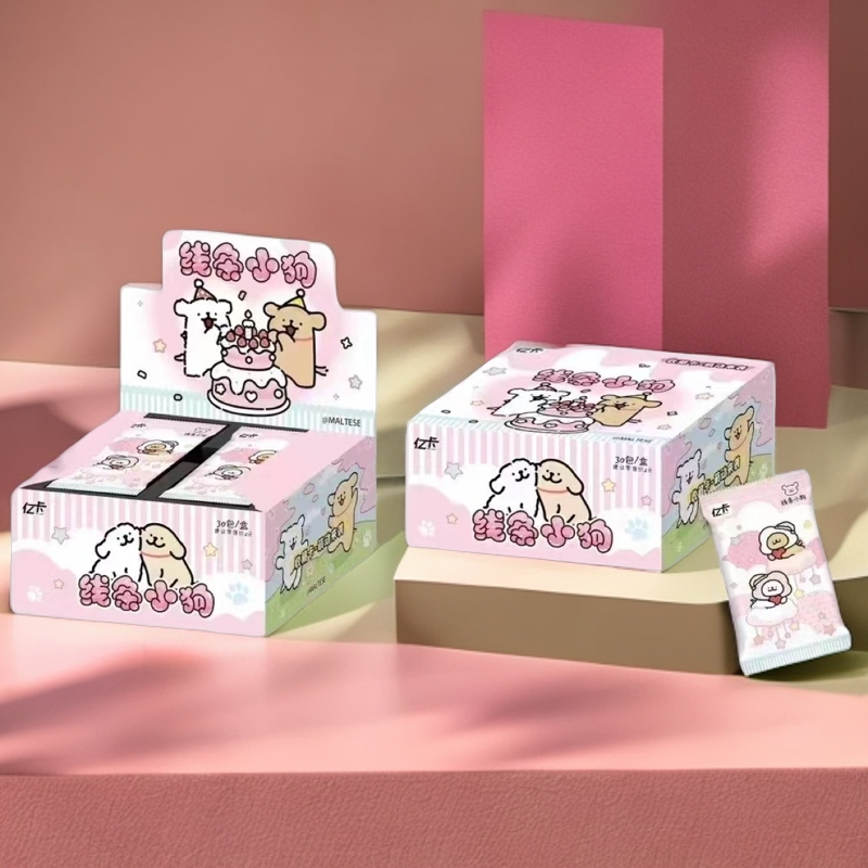 （拆盒）亿卡【紫色-线条小狗】潮玩盲盒卡牌