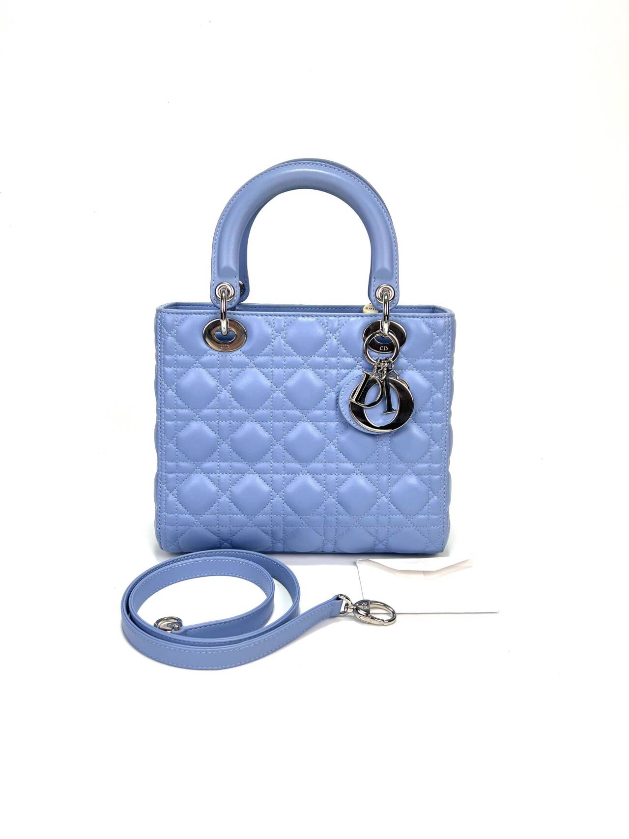 99新 DIOR/迪奥 维舒/99新/迪奥戴妃蓝色手提包91197518