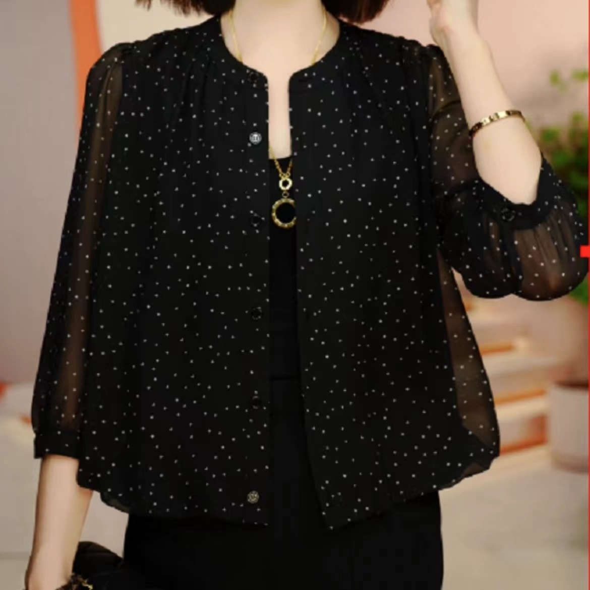 深圳爆款原创夏季新款高端中式印花复古开衫防晒时尚上衣女显瘦