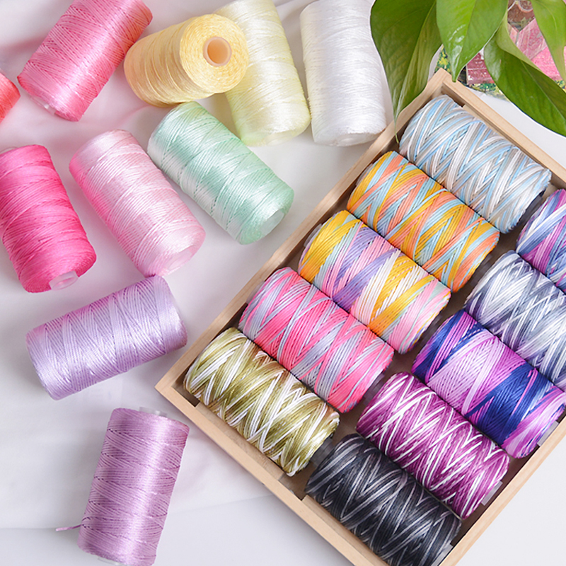 升级新款空心亮丝小轴线冰丝线手工编织DIY钩包帽子拖鞋玩偶坐垫