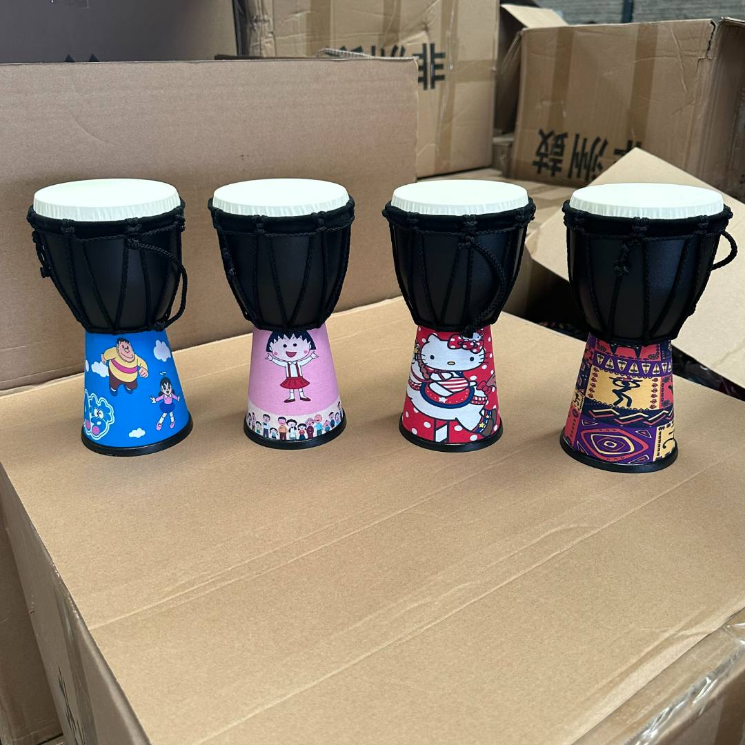 4寸儿童玩具鼓儿童非洲鼓手鼓乐器手鼓启蒙鼓非洲鼓可调音PVC材质