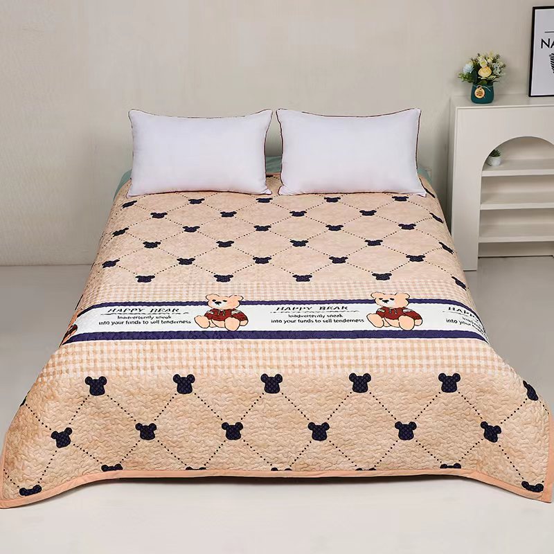 牛奶绒床盖水晶绒炕毯直边加绒防滑加厚榻榻米