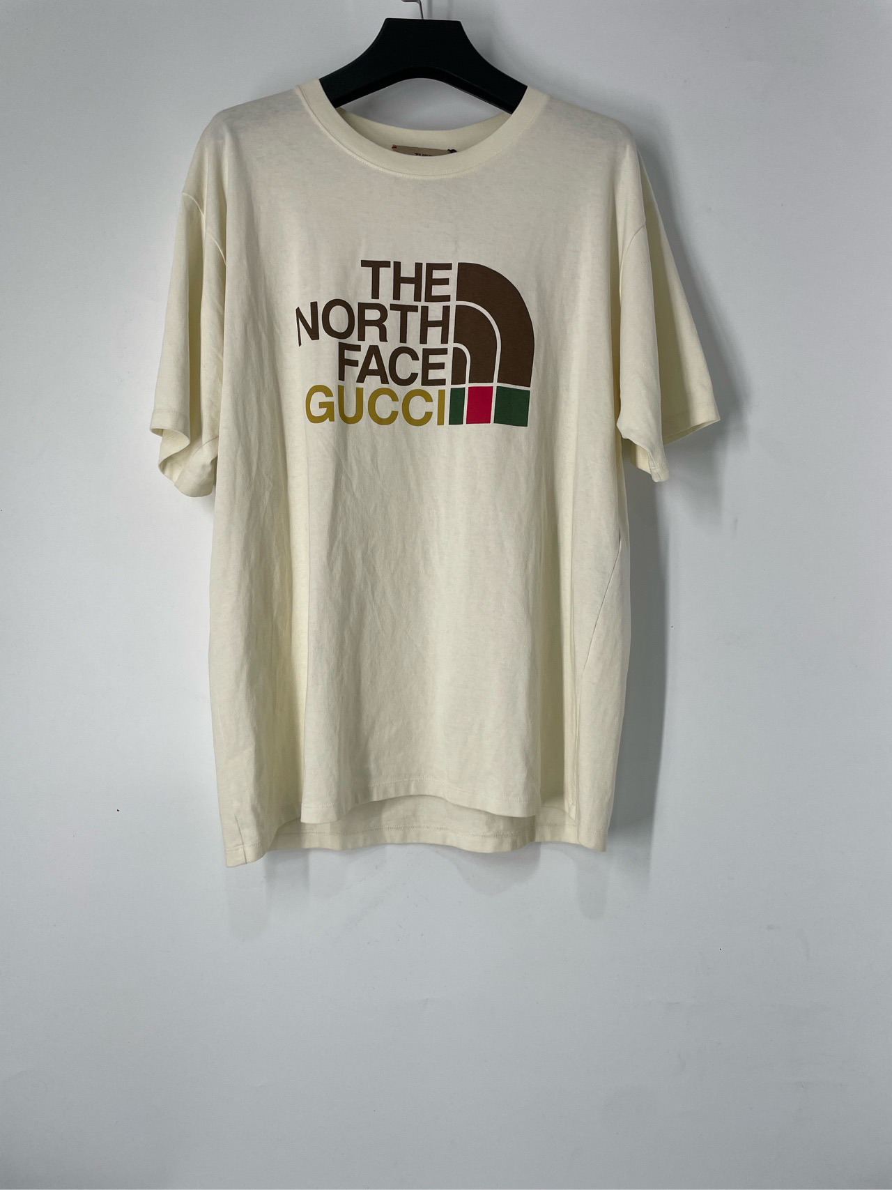 古驰/GUCCI 北面联名米白色短袖/XL/全新原吊/01744