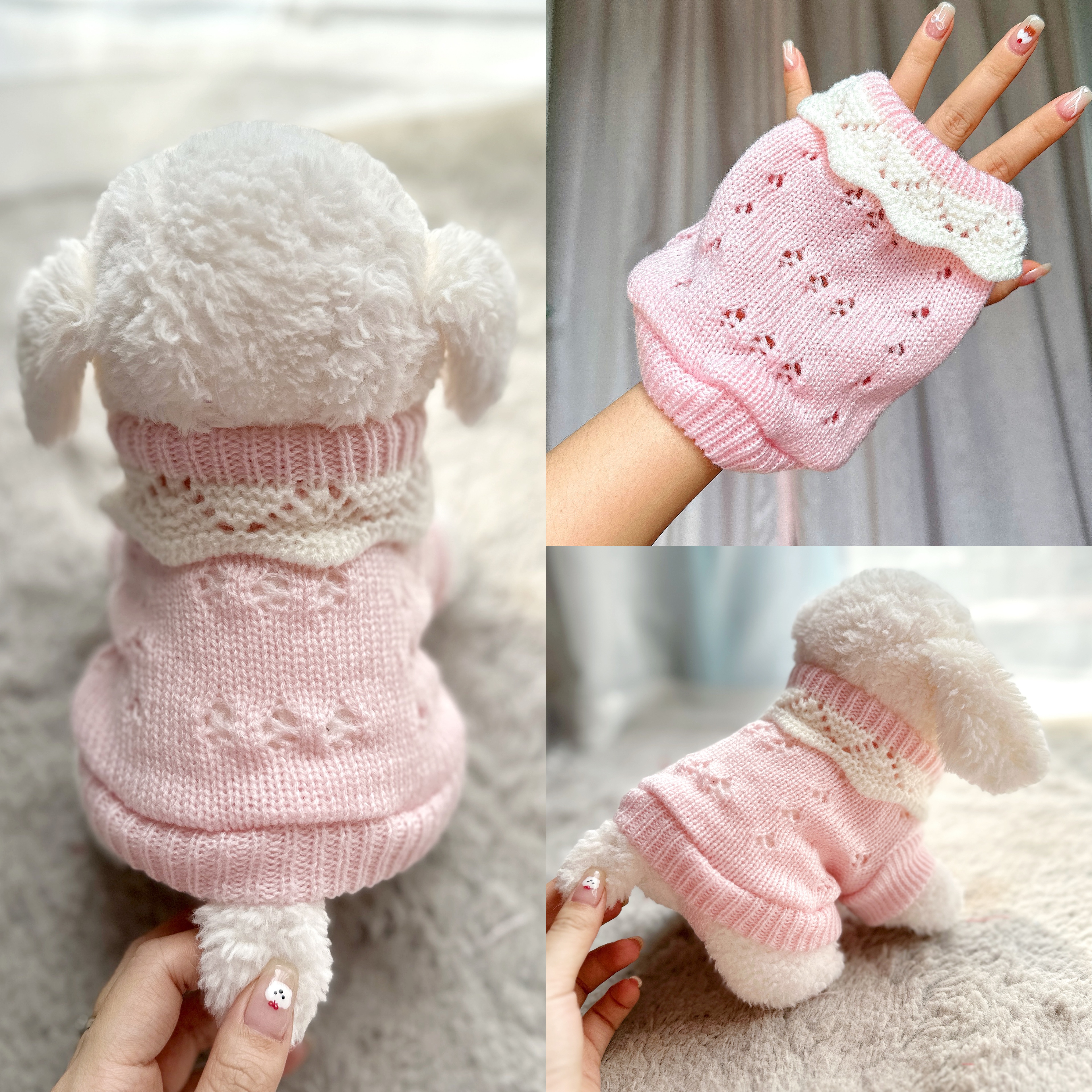 宠物衣服茶杯犬超小号幼犬毛衣泰迪比熊小型犬秋冬季冬天保暖1月2