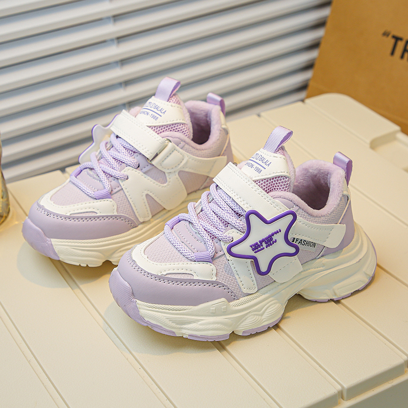 回力瑞童鞋运动棉鞋2023秋冬儿童加绒跑步鞋男女孩宝宝老爹鞋冬鞋