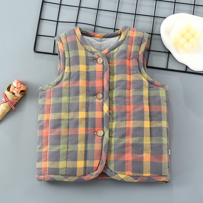 儿童纯棉花婴儿手工马甲加厚男女宝宝坎肩小孩冬季保暖背心