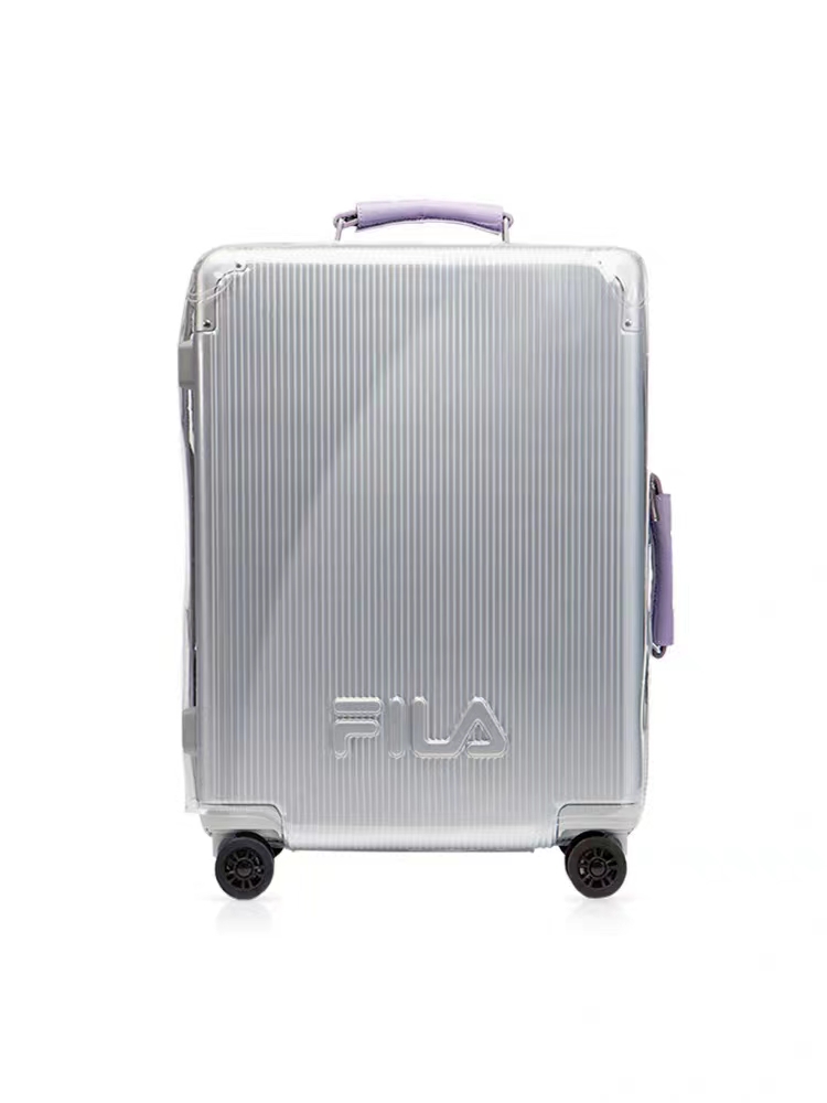 Fila/斐乐出行必备拉杆箱经典银色耐用时尚便携式20寸/24寸拉杆箱