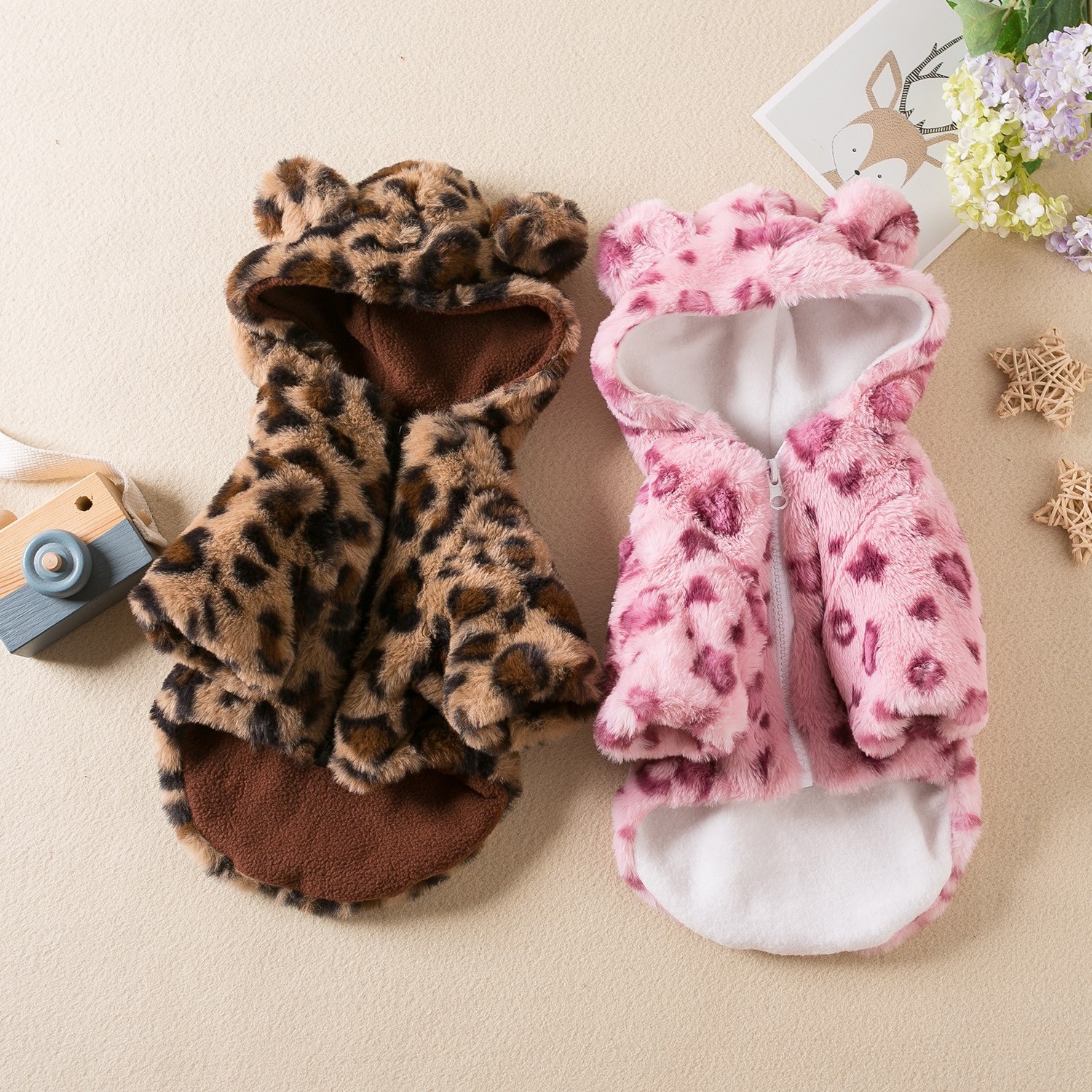 宠物加厚冬装棉衣狗狗冬季外出保暖带帽棉服小型犬幼犬猫咪外套