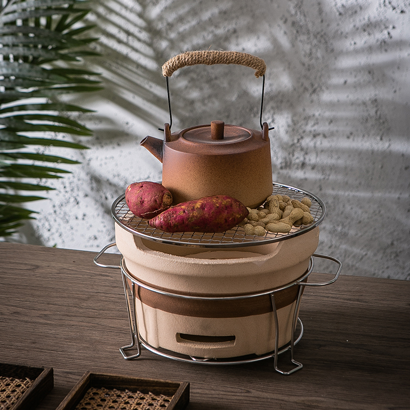 围炉煮茶壶家用室内户外木炭烧烤碳明火罐罐壶耐高温围炉煮茶户外