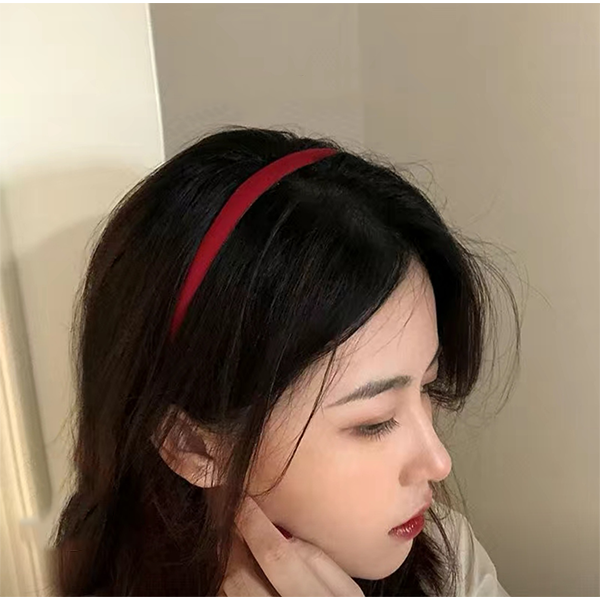 巨显白红色细款发箍女法式复古洗脸头箍发捆网红发卡头饰红色发箍