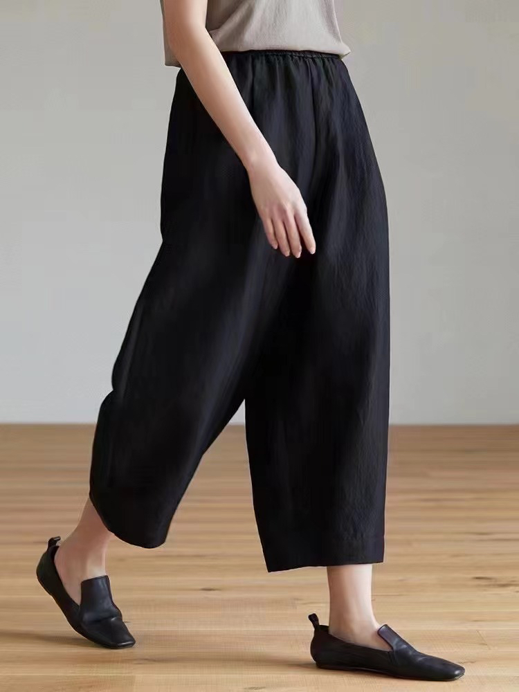 （必入款九分裤）薄款宽松九分显瘦垮裤休闲小个子松紧腰时尚大码