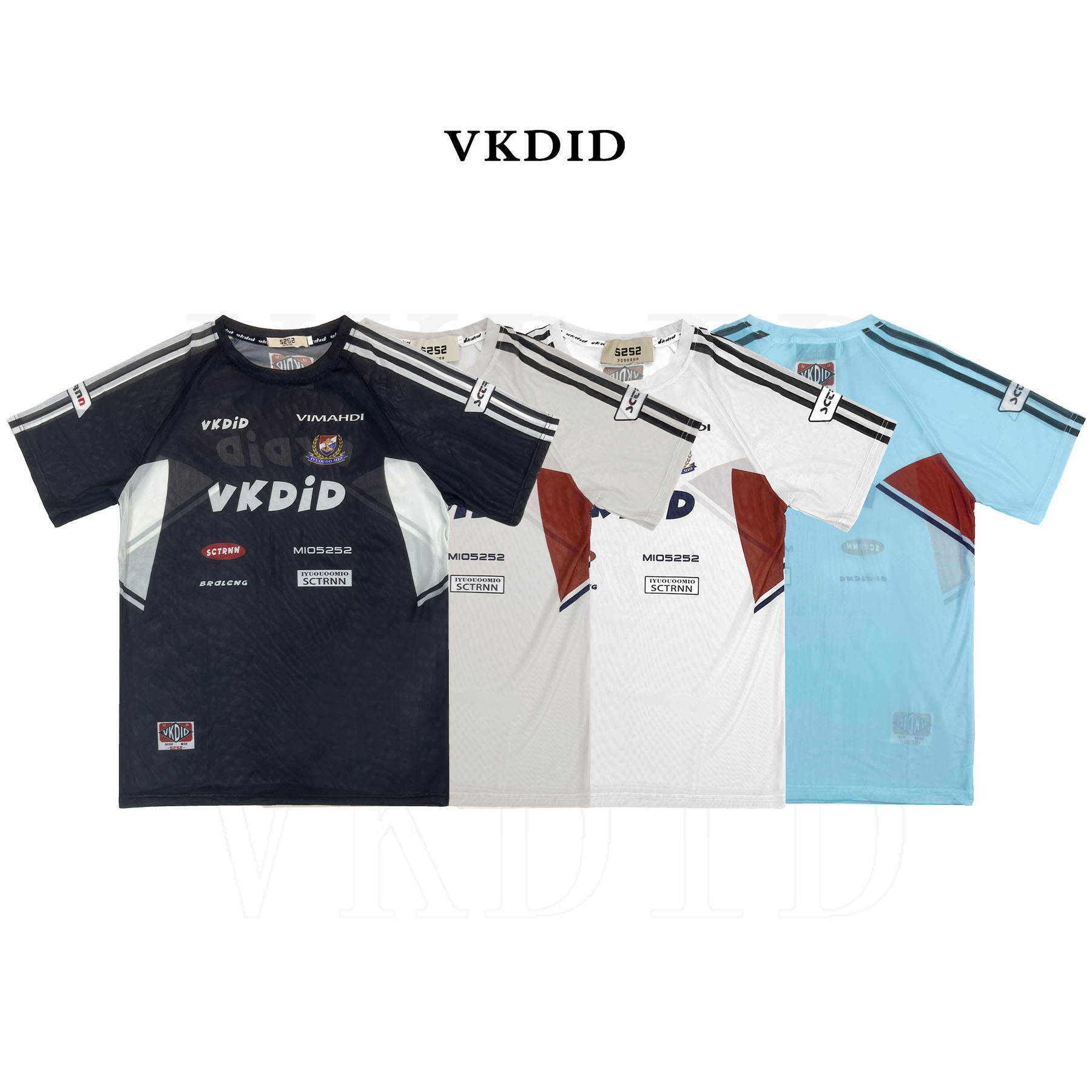 VKDID网纱vkdid宽松圆领薄防晒韩版女款外穿运动短袖街头潮流T恤