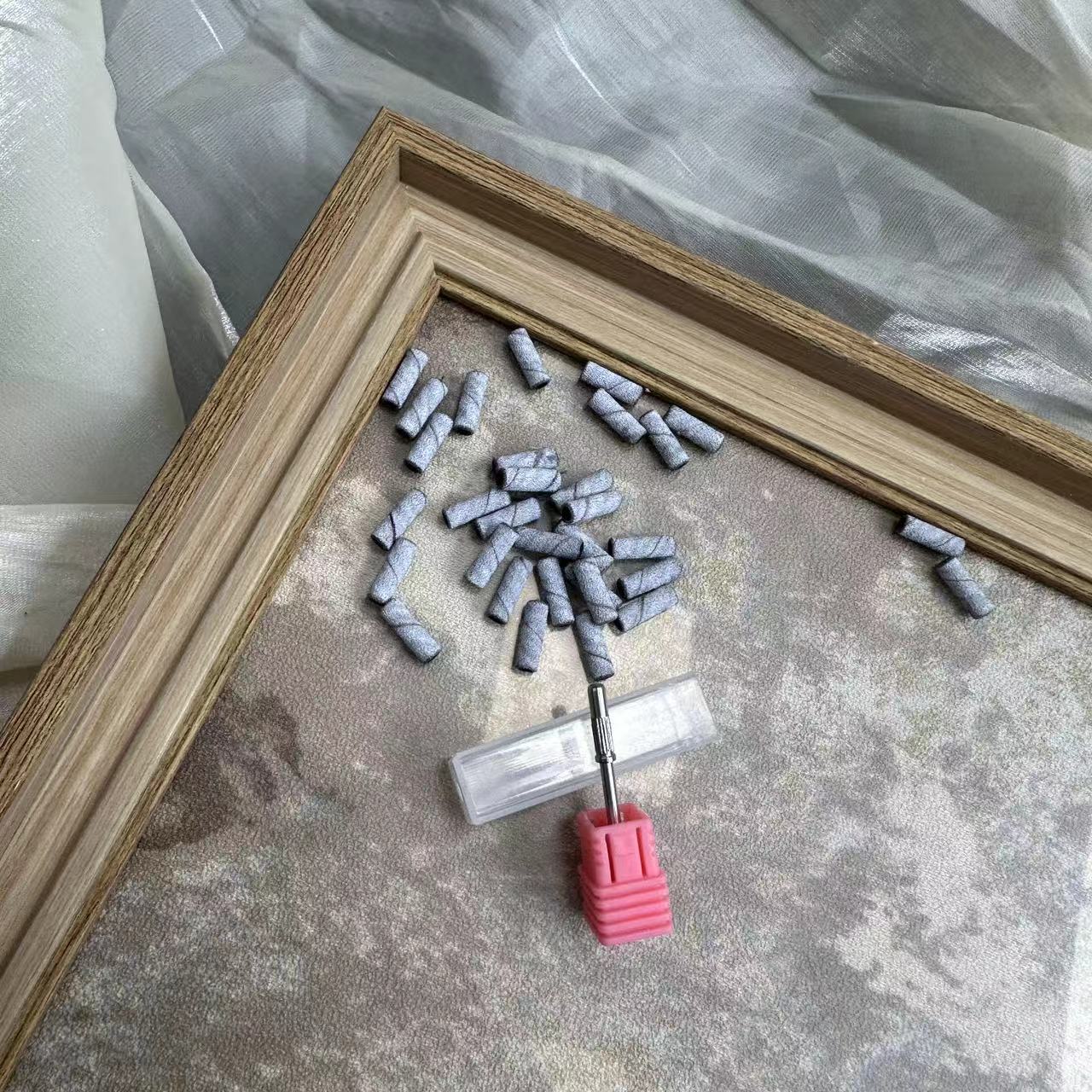 美甲希妹美甲180目刻磨沙圈