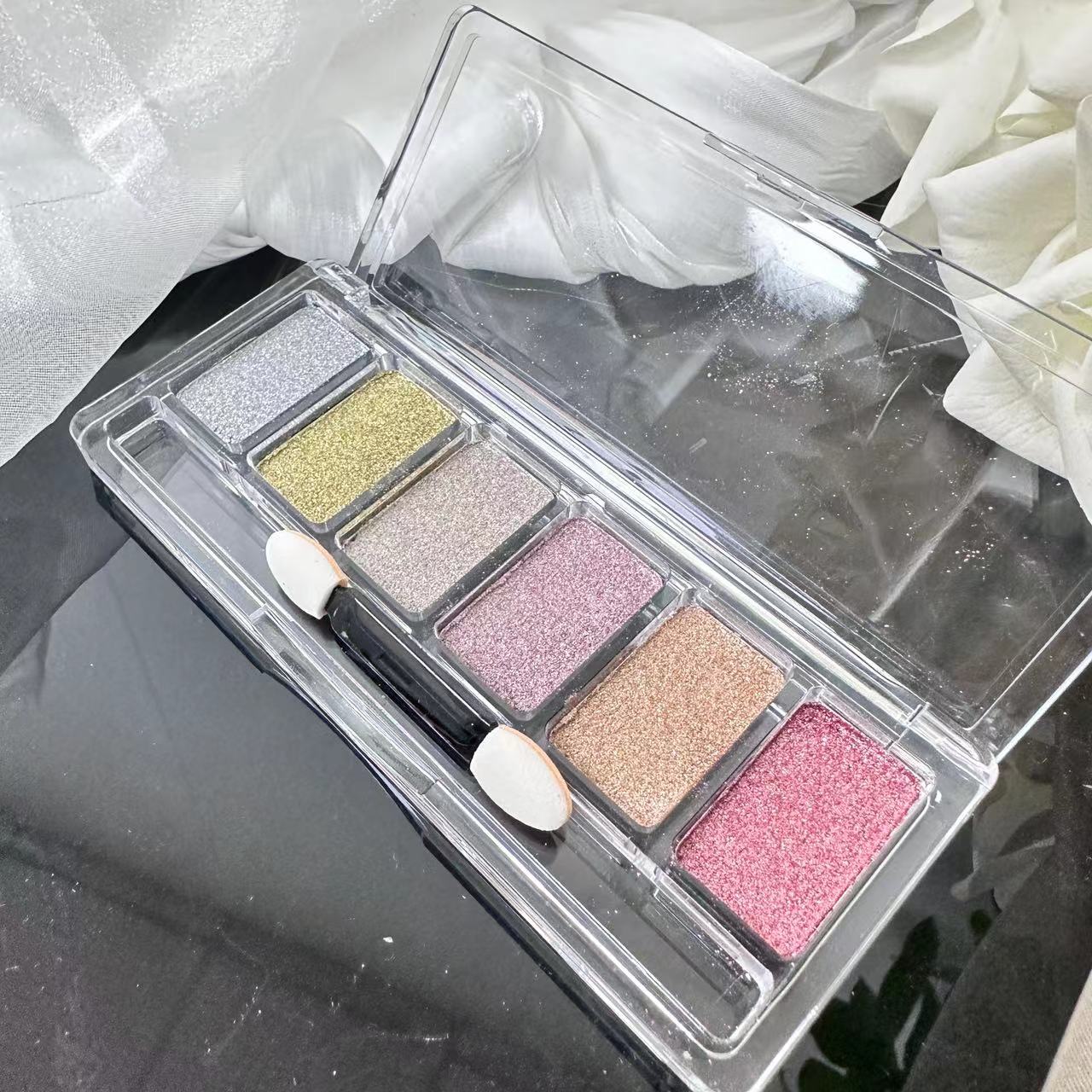 美甲新款6色固态眼影盘魔镜粉